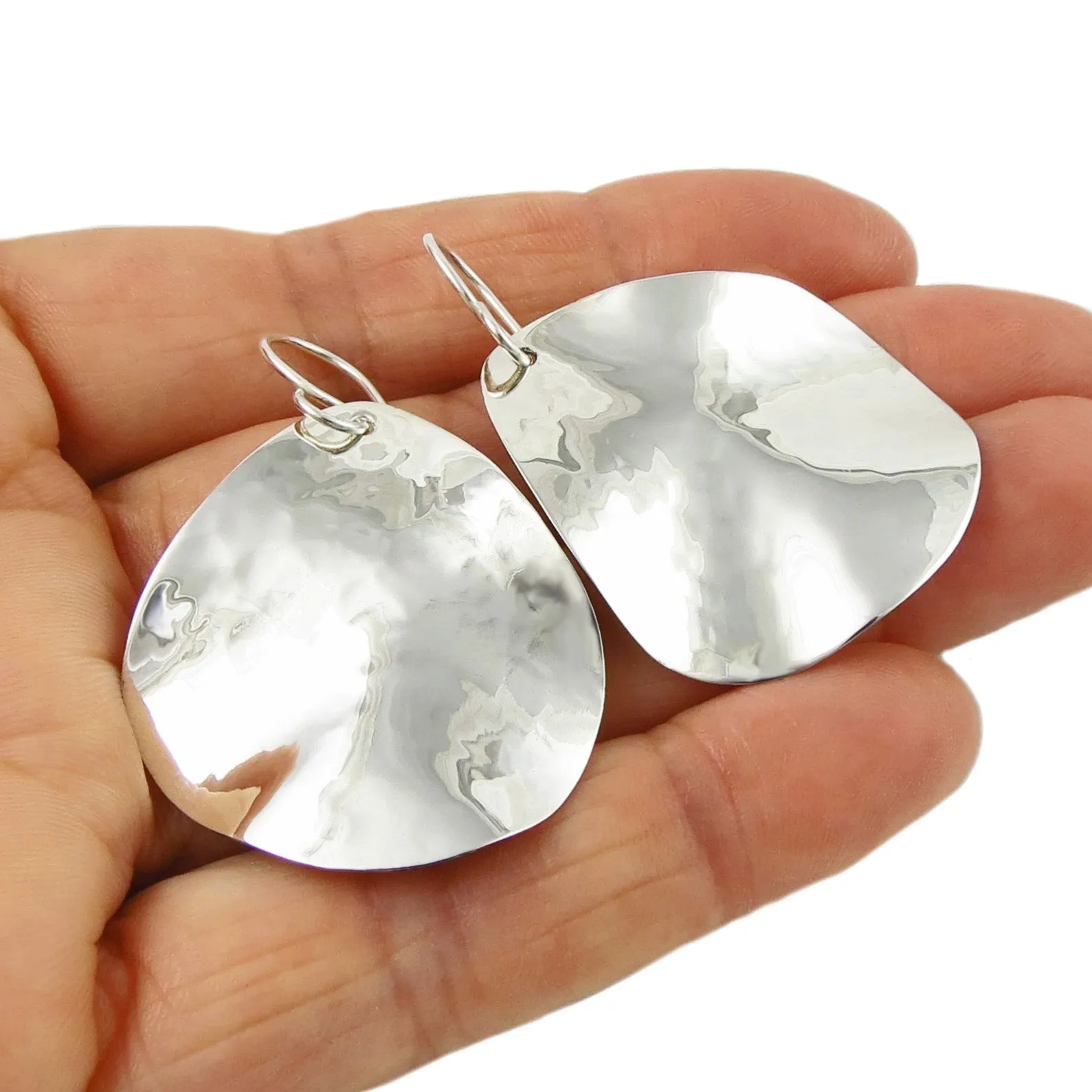 Hammered Sterling Silver Earrings