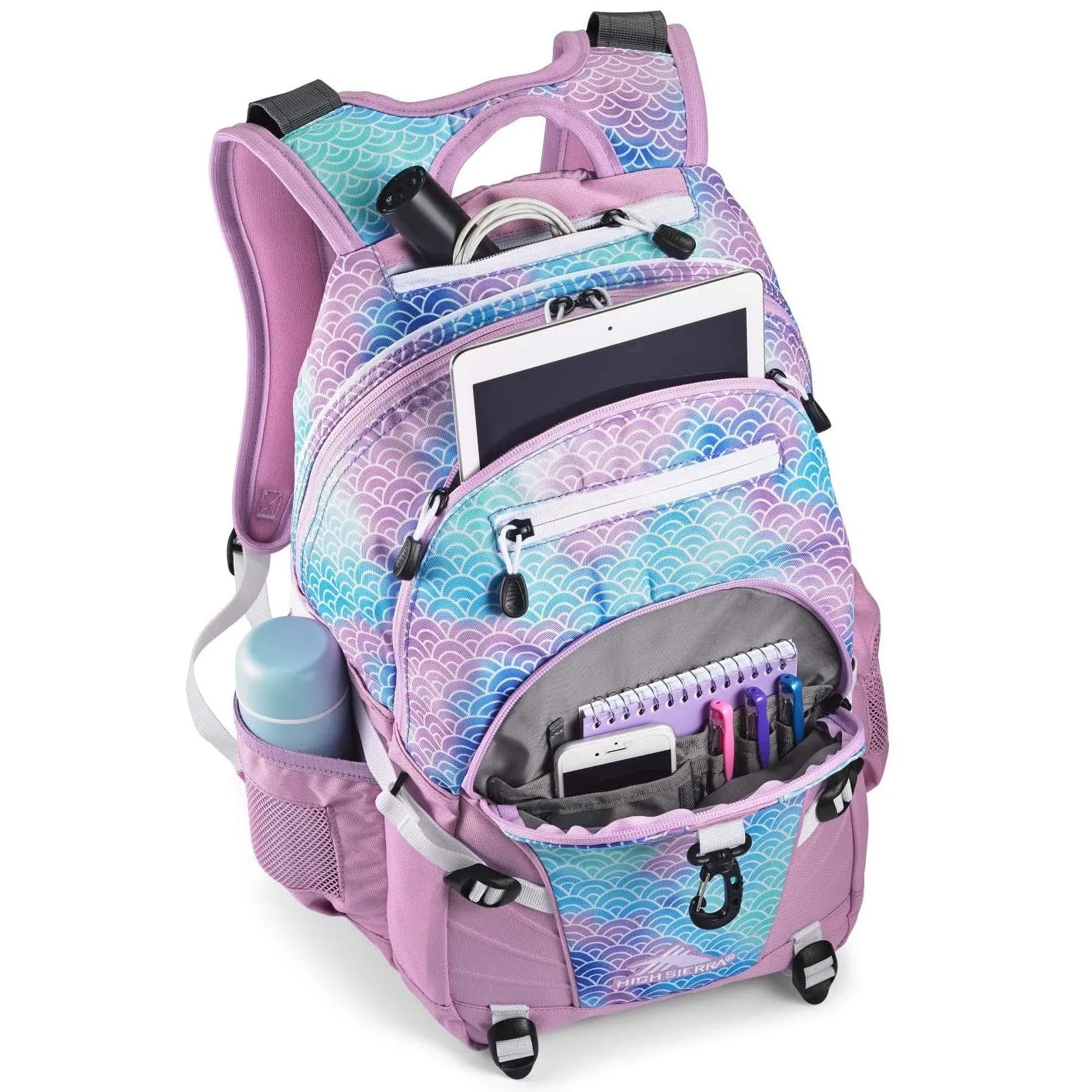 High Sierra Loop Backpack | 19 x 13.5 x 8.5-Inch | Rainbow Scales