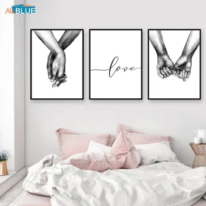 Holding Hands,  Canvas Prints -Love Quote