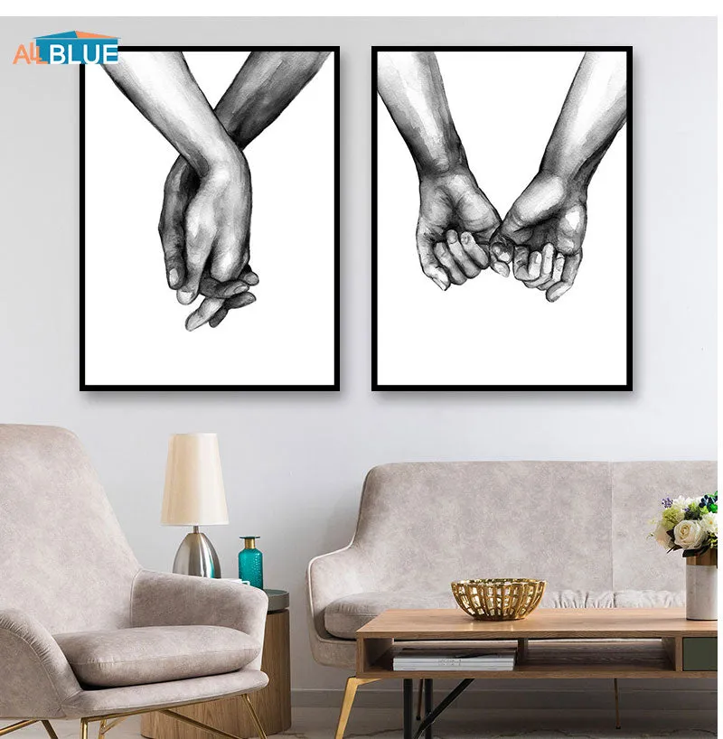 Holding Hands,  Canvas Prints -Love Quote