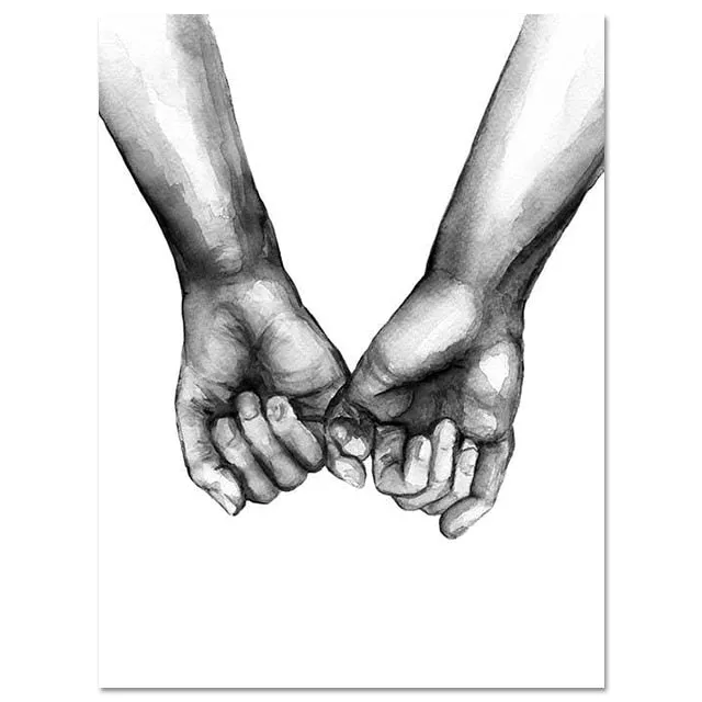 Holding Hands,  Canvas Prints -Love Quote