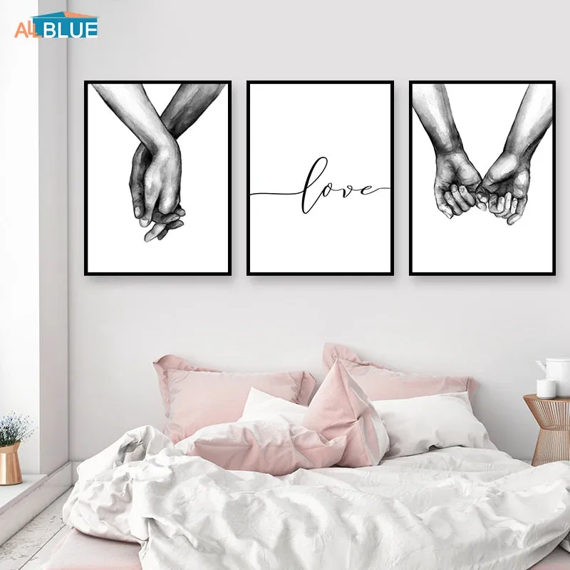 Holding Hands,  Canvas Prints -Love Quote