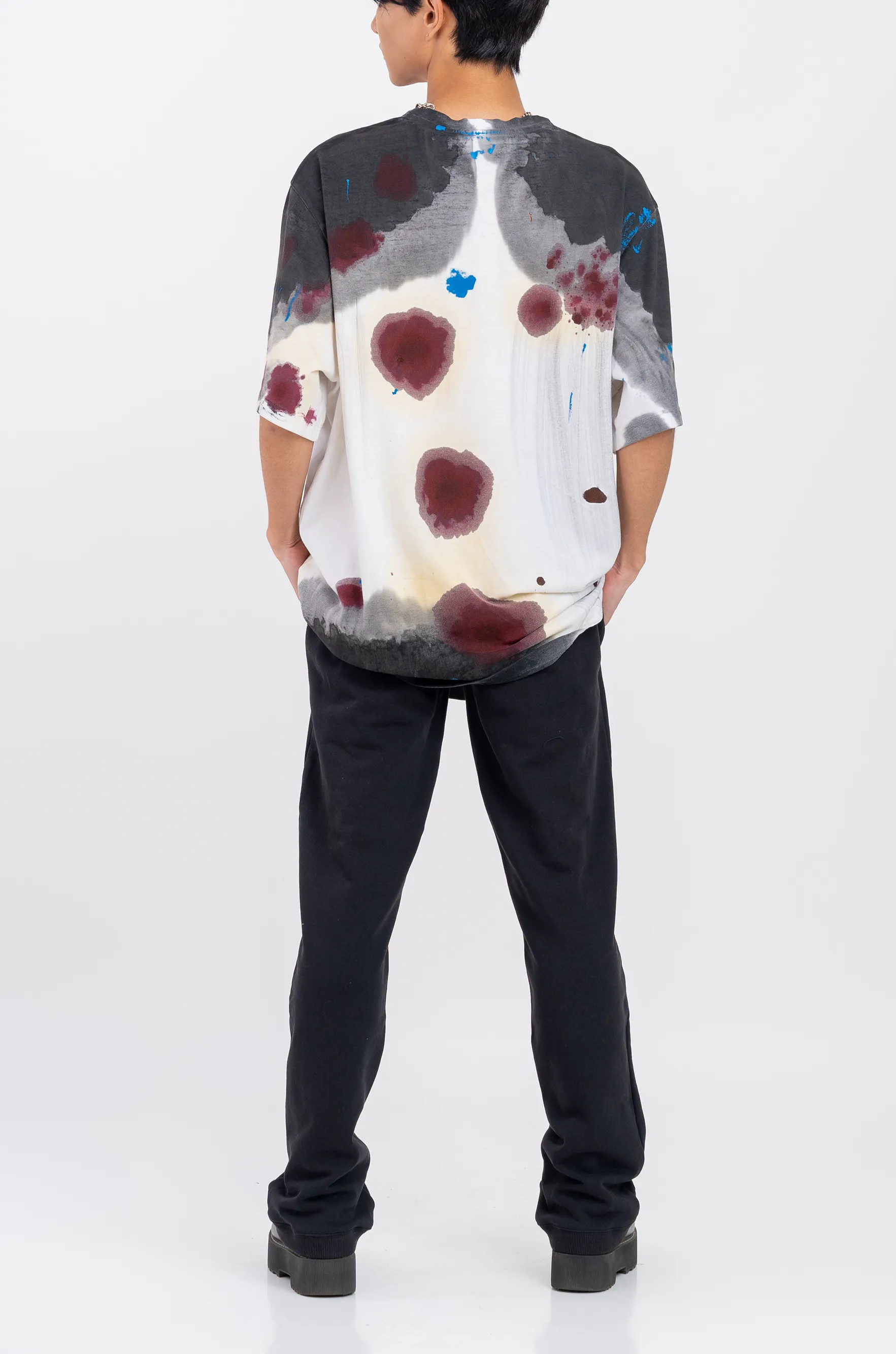 Huemn Blood Washed Engulfed T-Shirt (White)