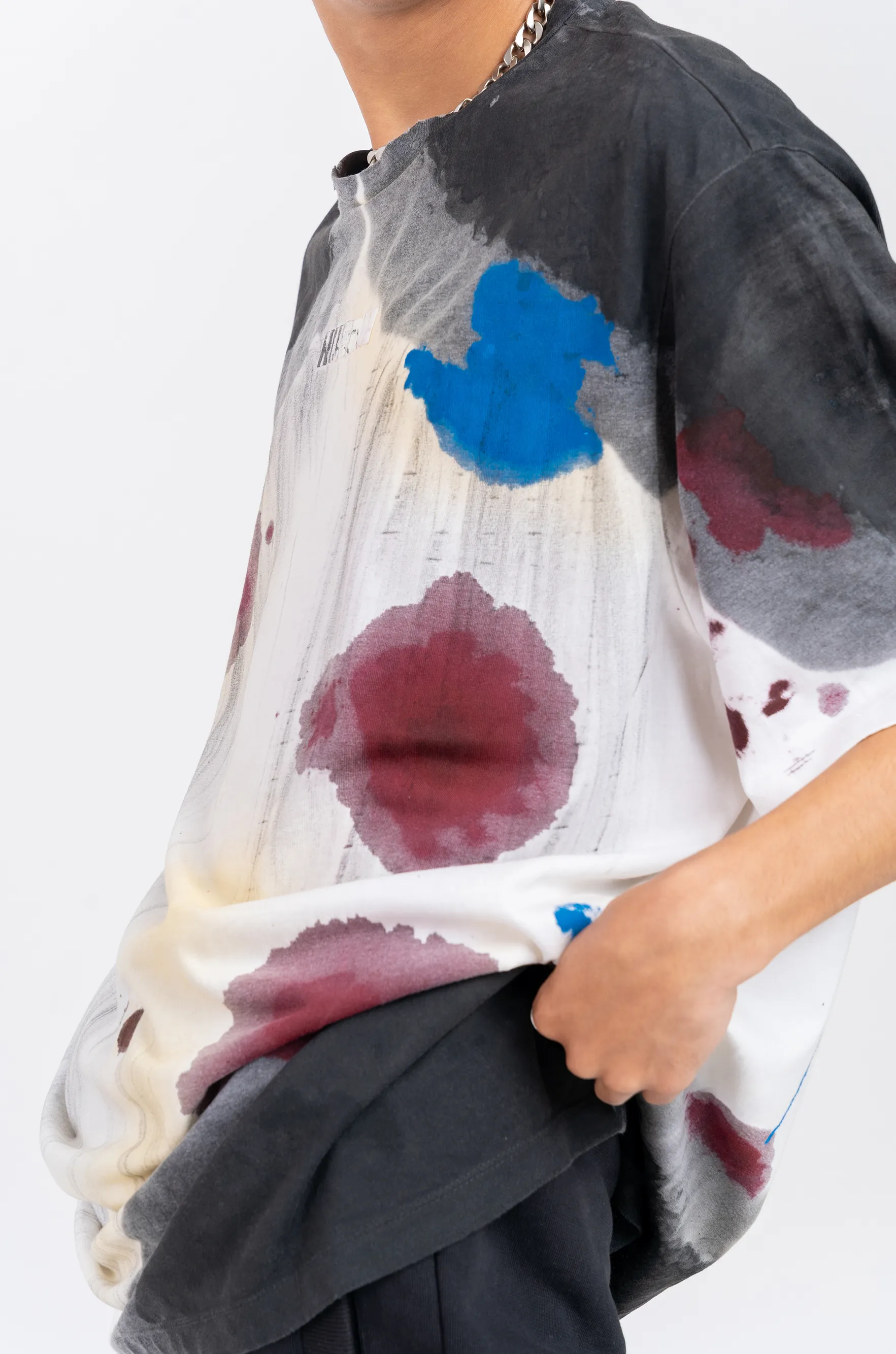 Huemn Blood Washed Engulfed T-Shirt (White)