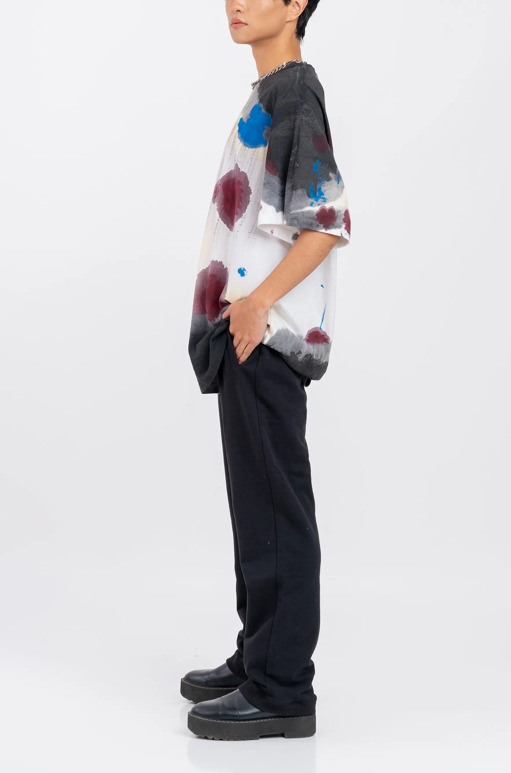 Huemn Blood Washed Engulfed T-Shirt (White)