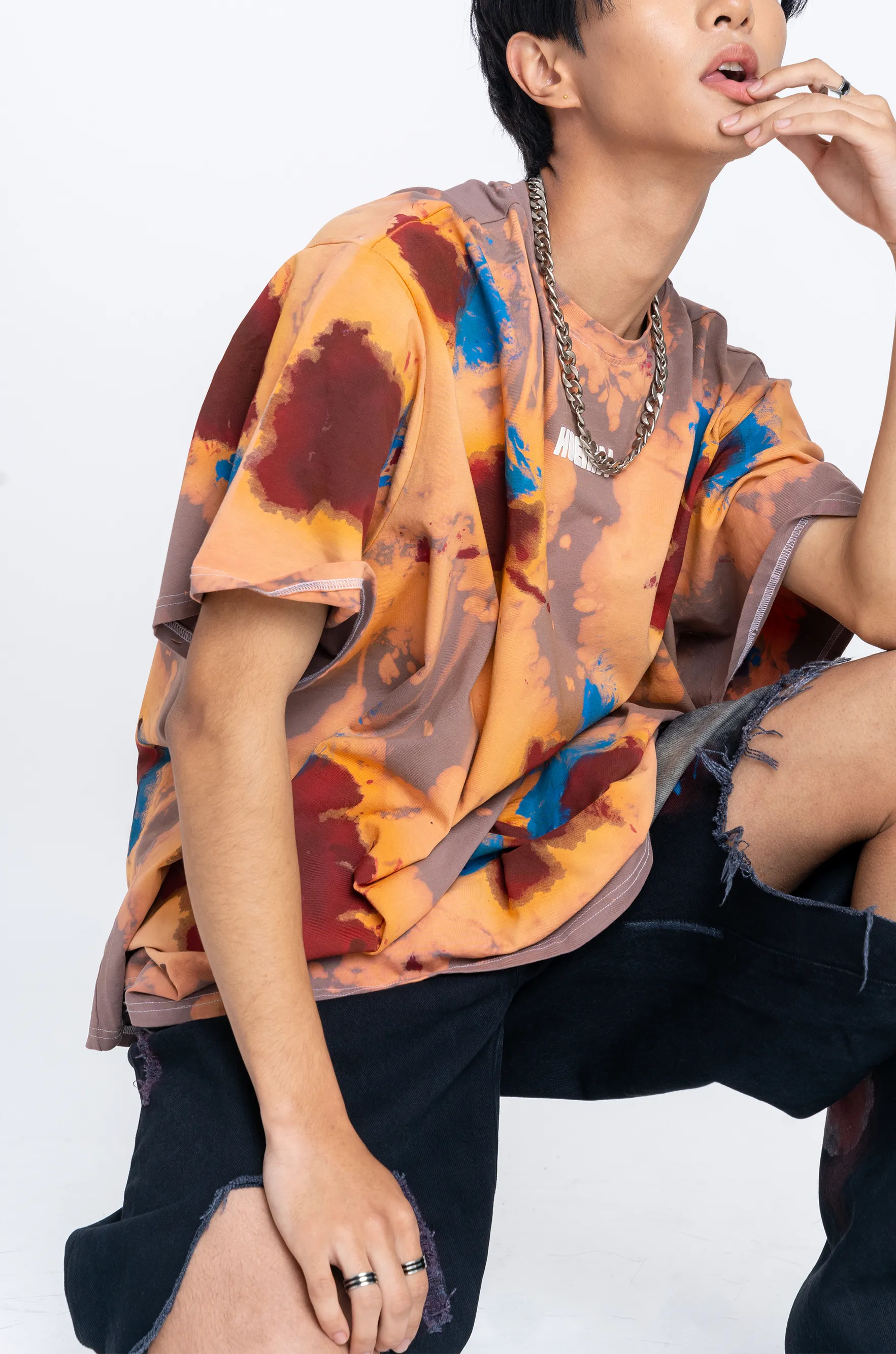 Huemn Blood Washed T-Shirt (Beige)