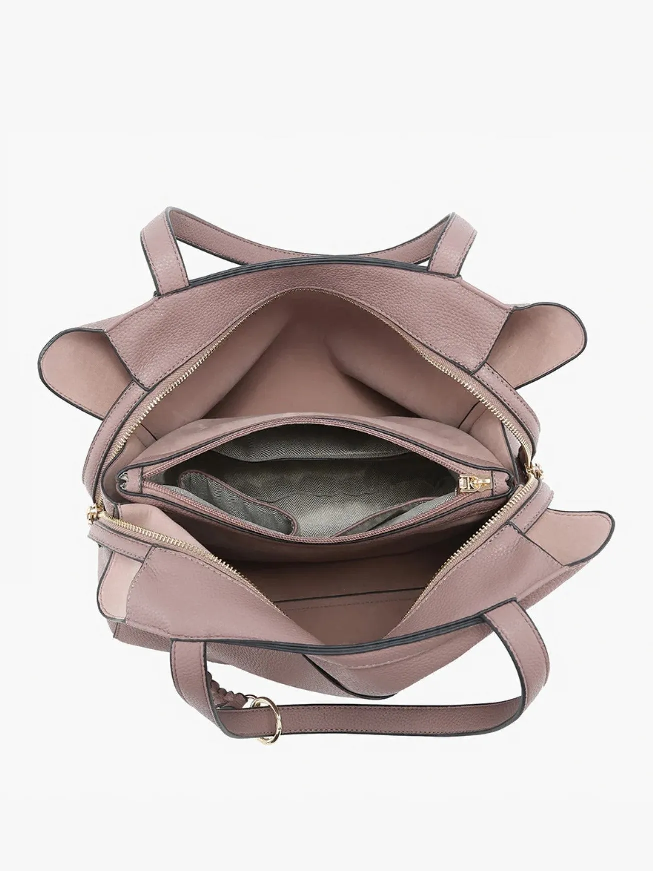 Hunter Distressed Tote, Dark Mauve