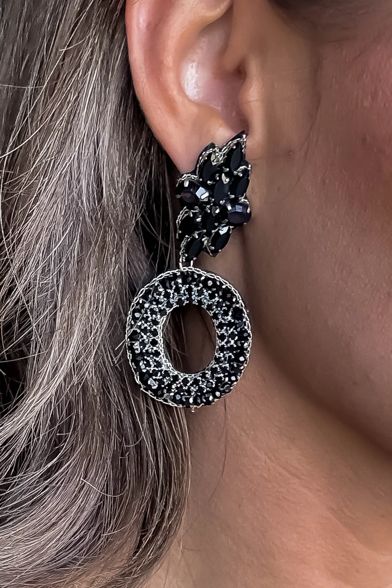 In The Details Black Earrings