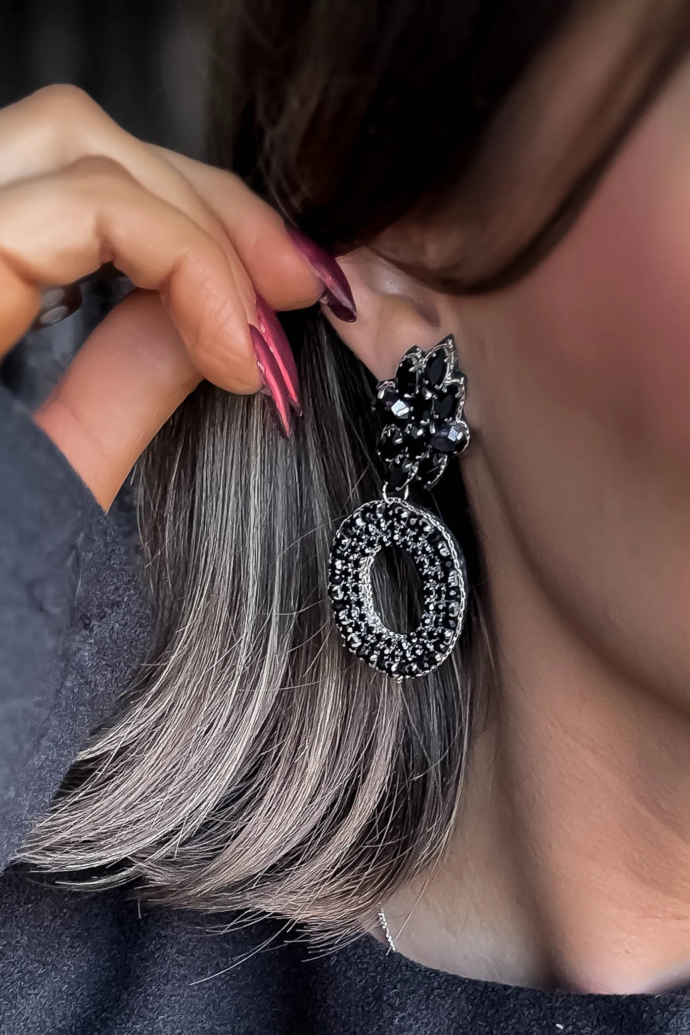 In The Details Black Earrings