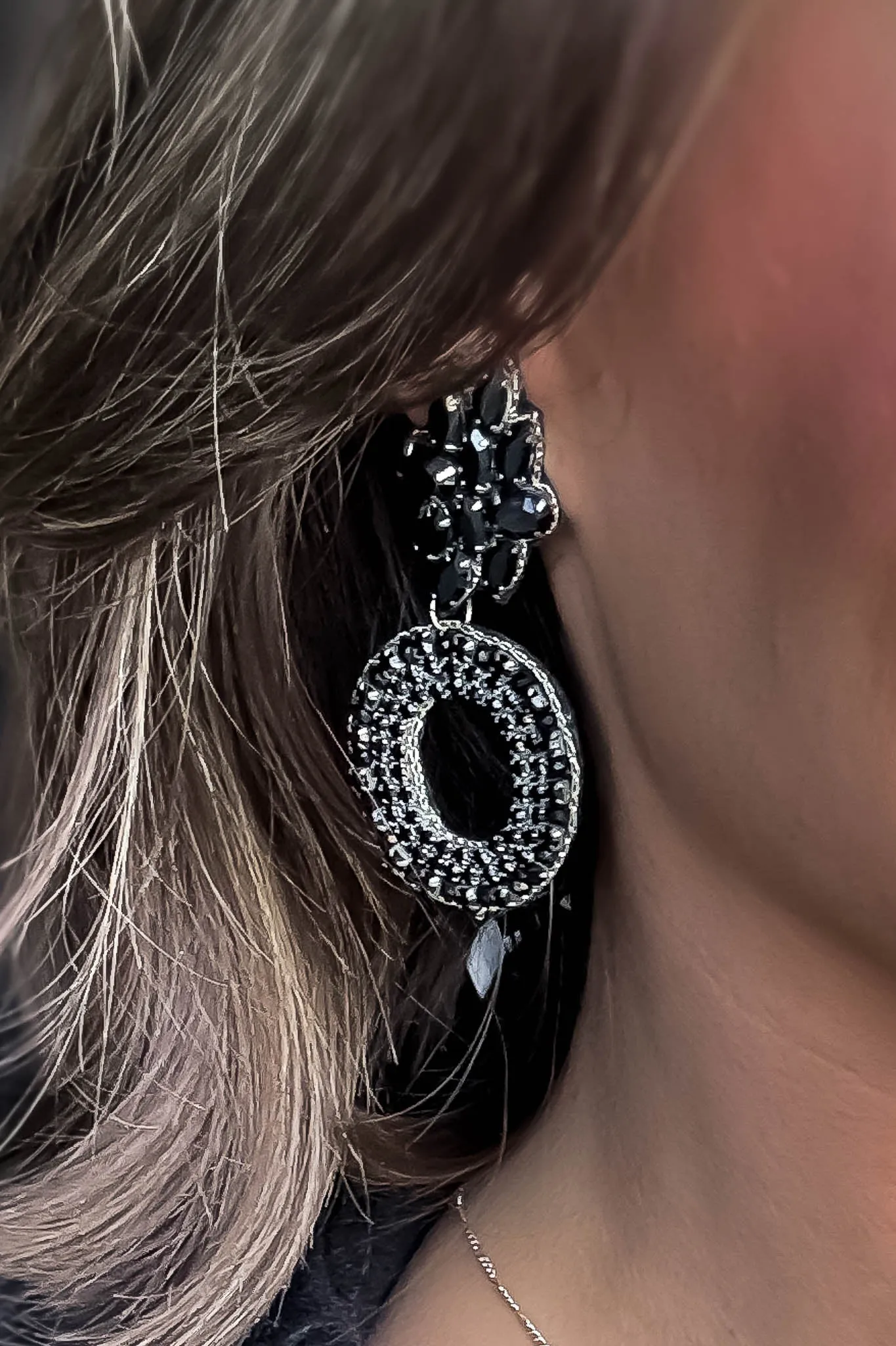 In The Details Black Earrings