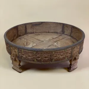 Indian Hand Carved Grinder Table