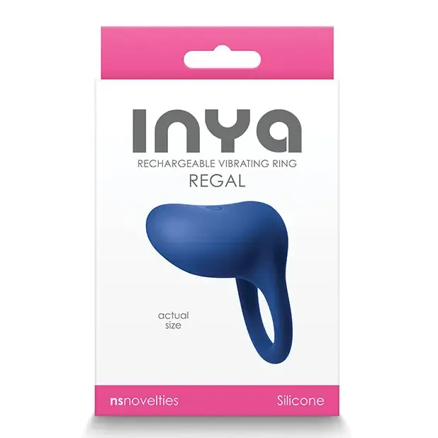 INYA Regal Rechargeable Vibrating Ring Blue