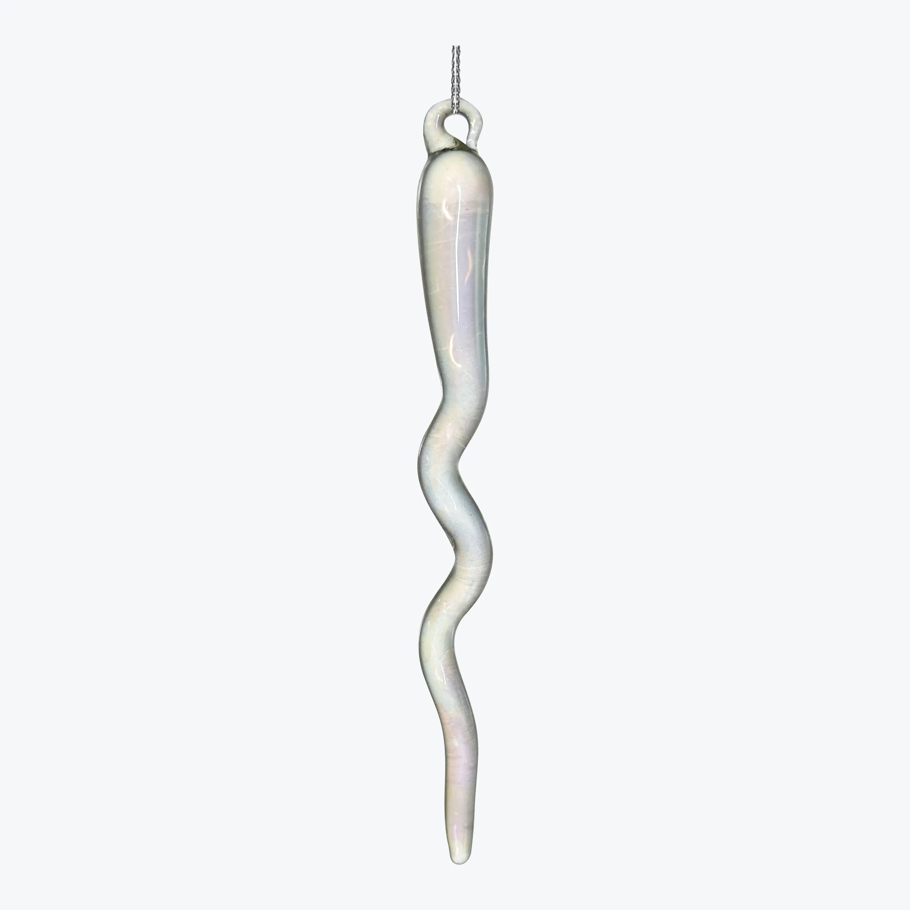 Iridescent Glass Icicle Ornament