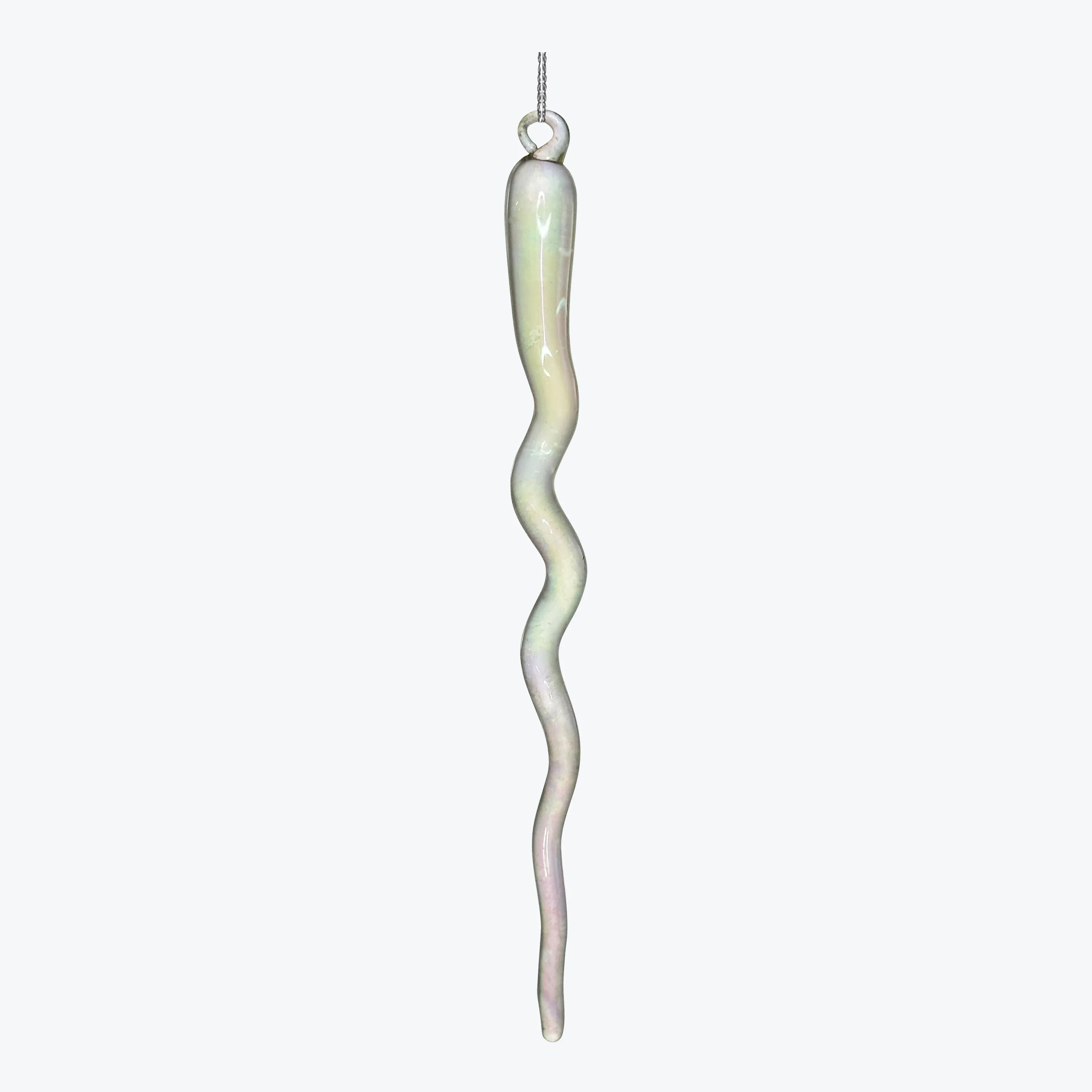 Iridescent Glass Icicle Ornament