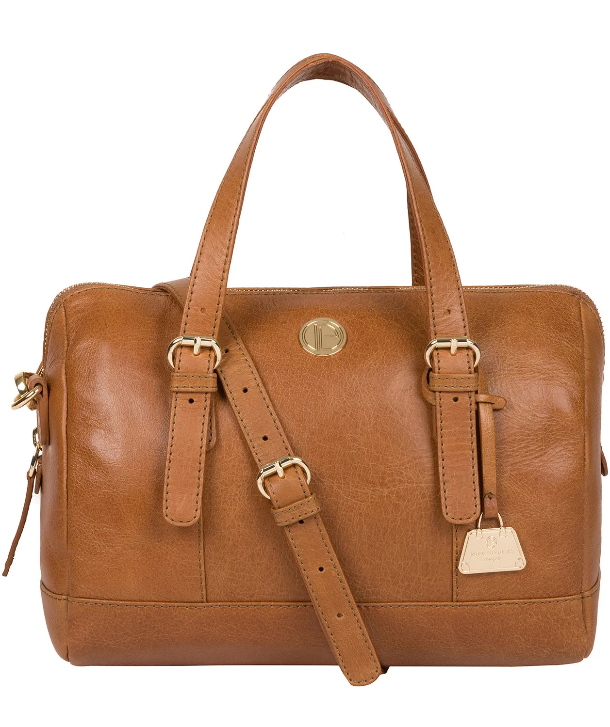 'Iris' Saddle Tan Leather Handbag