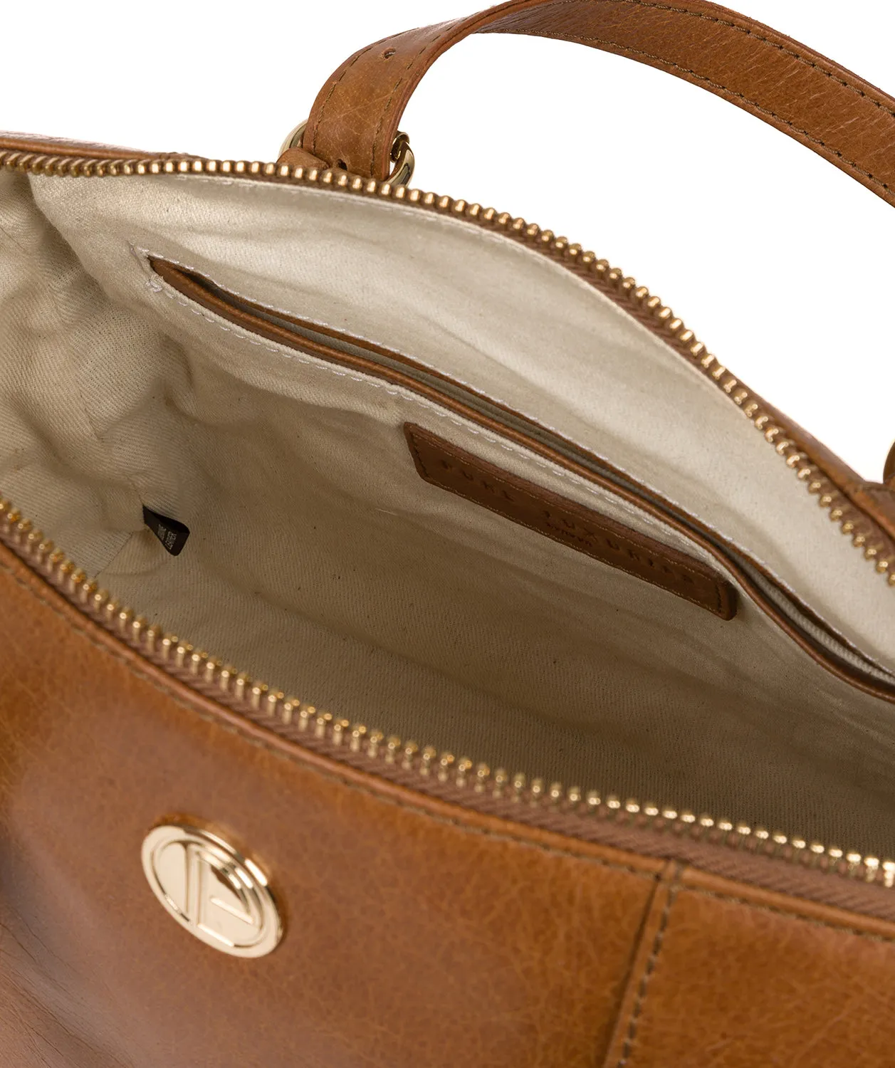 'Iris' Saddle Tan Leather Handbag