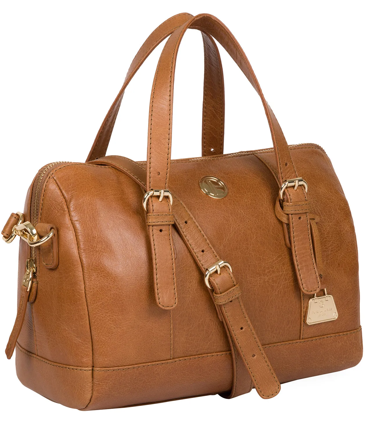 'Iris' Saddle Tan Leather Handbag