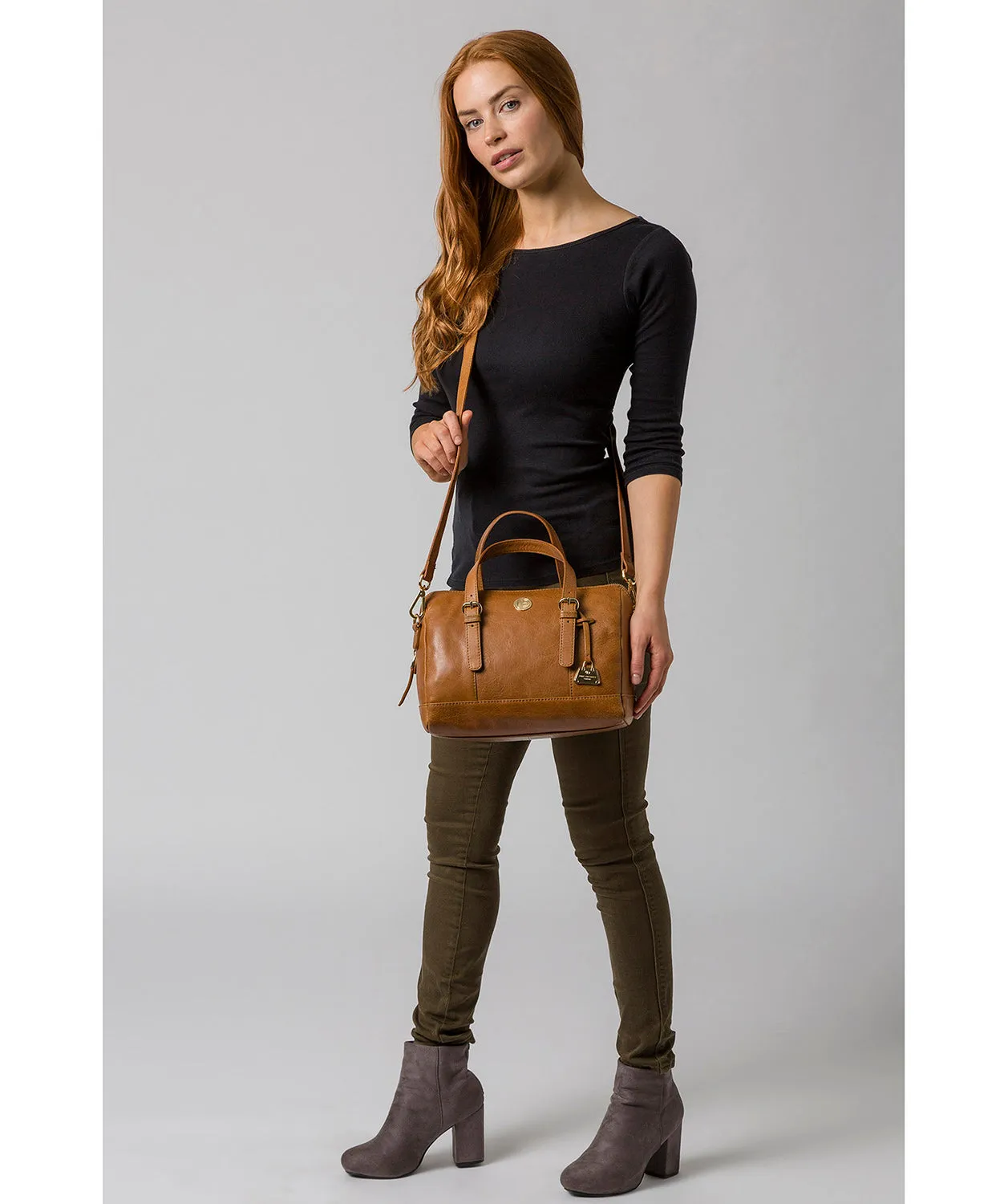 'Iris' Saddle Tan Leather Handbag