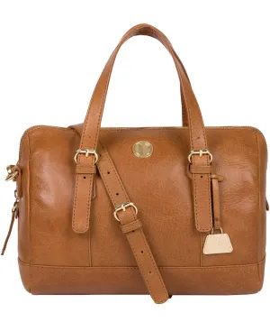 'Iris' Saddle Tan Leather Handbag