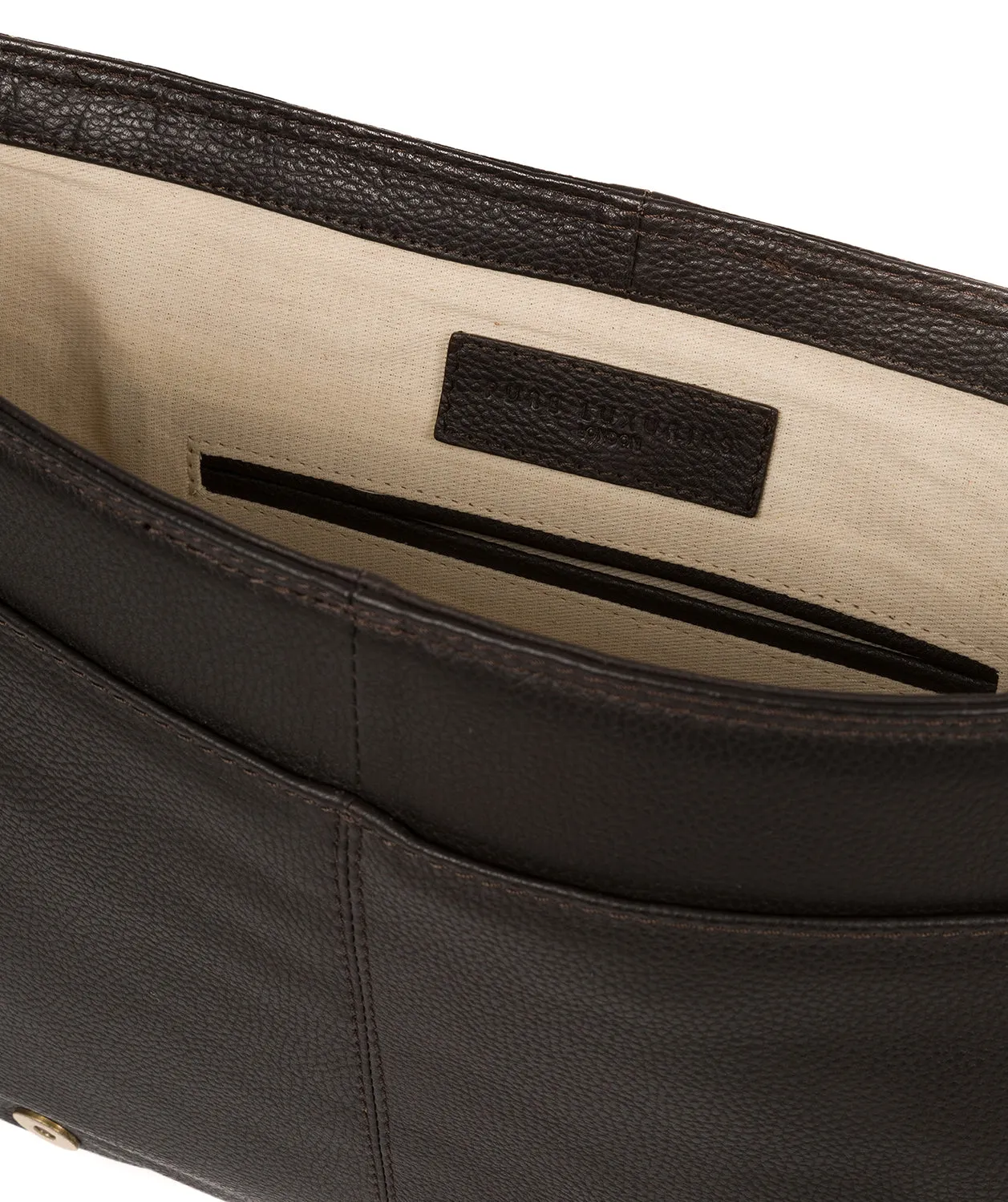 'Jefferson' Brown Leather Messenger Bag