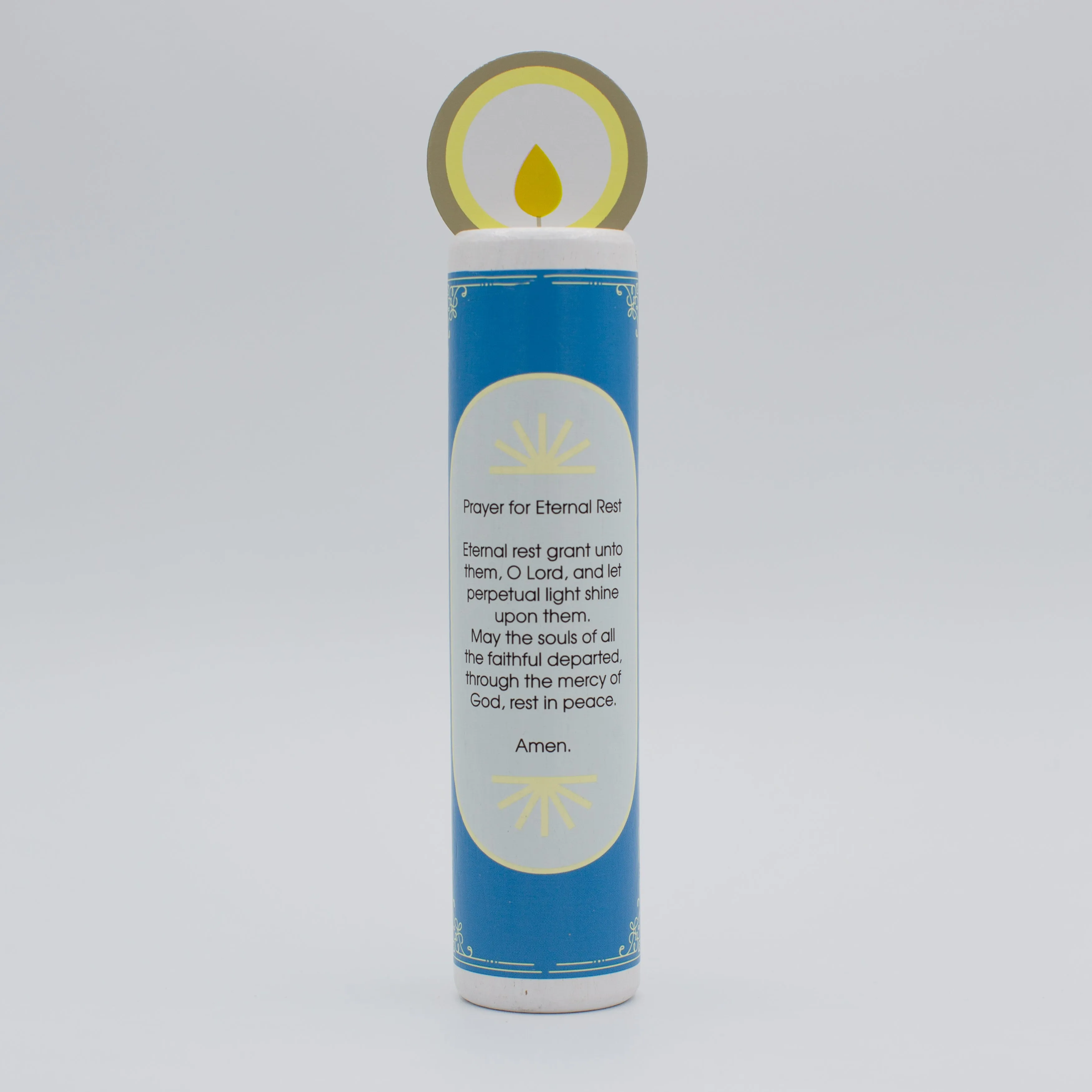Jesus Christ, The Risen Lord (Eternal Rest Prayer For The Deceased) Wooden Prayer Candle