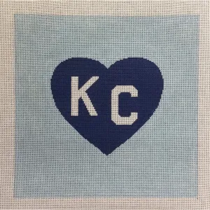 KC in Heart Pillow Canvas