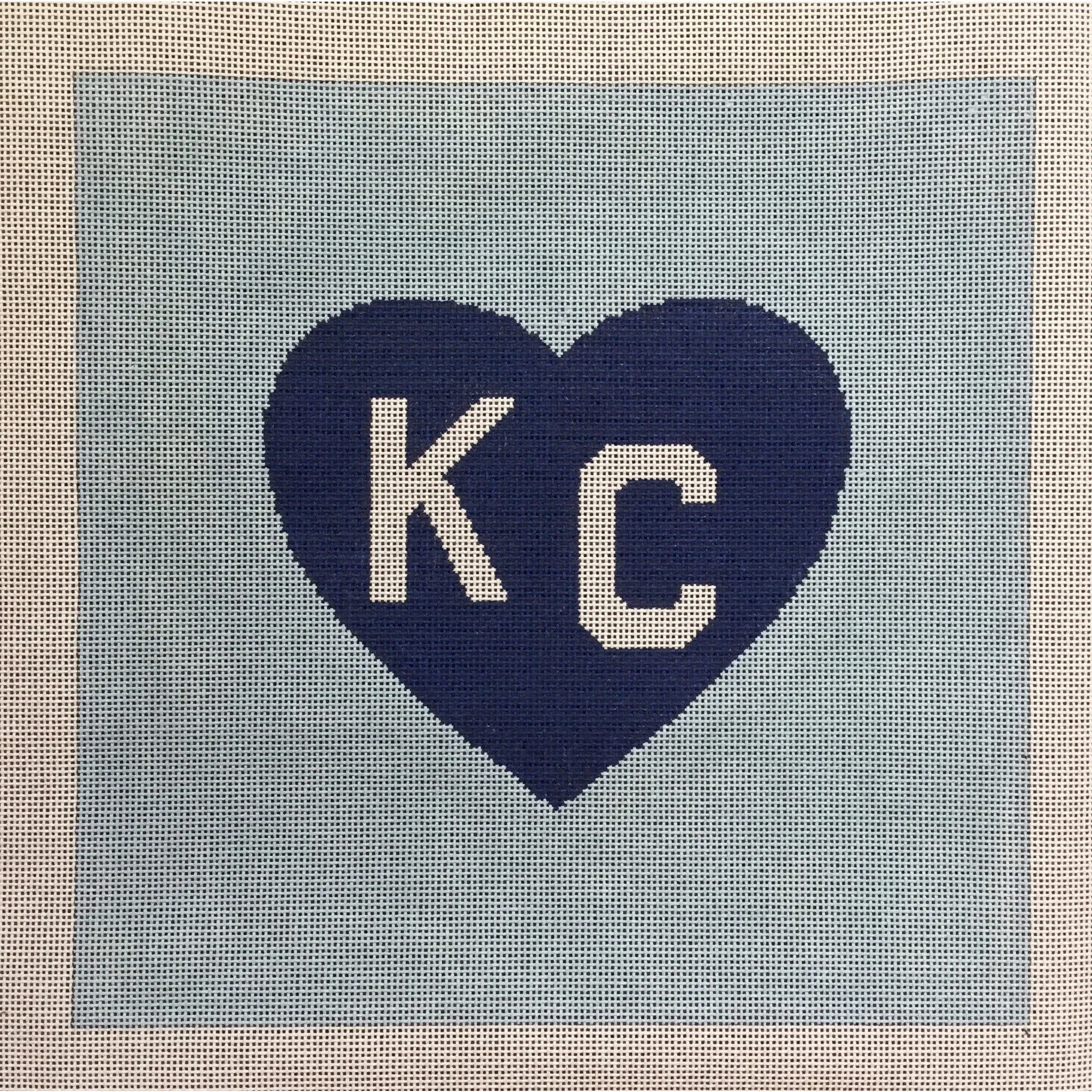 KC in Heart Pillow Canvas