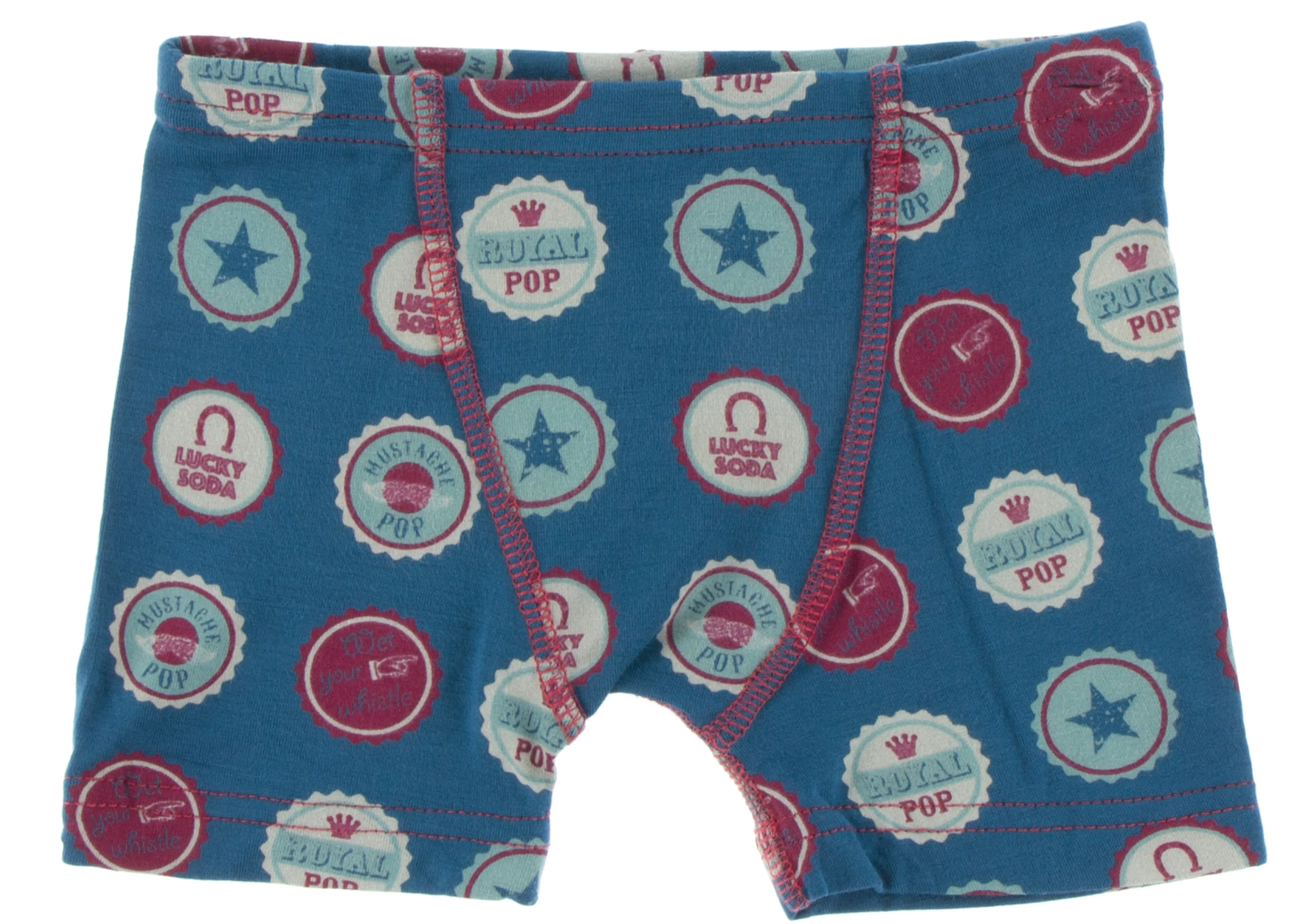 KicKee Pants Shining Sea Stripe & Soda Pop Caps Boxer Briefs Set