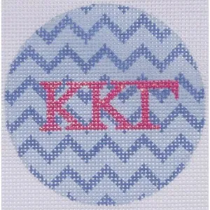 KKG Chevron 3" Round Canvas