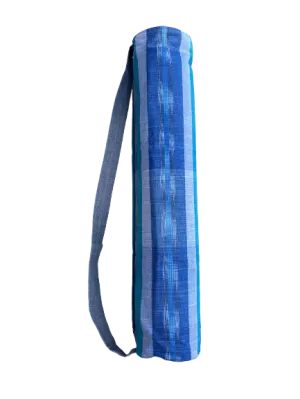 Kurated Yoga Mat Bag - Green & Blue Stripes