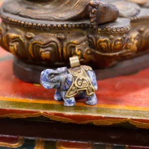 Lapis Elephant Statue or Pendant