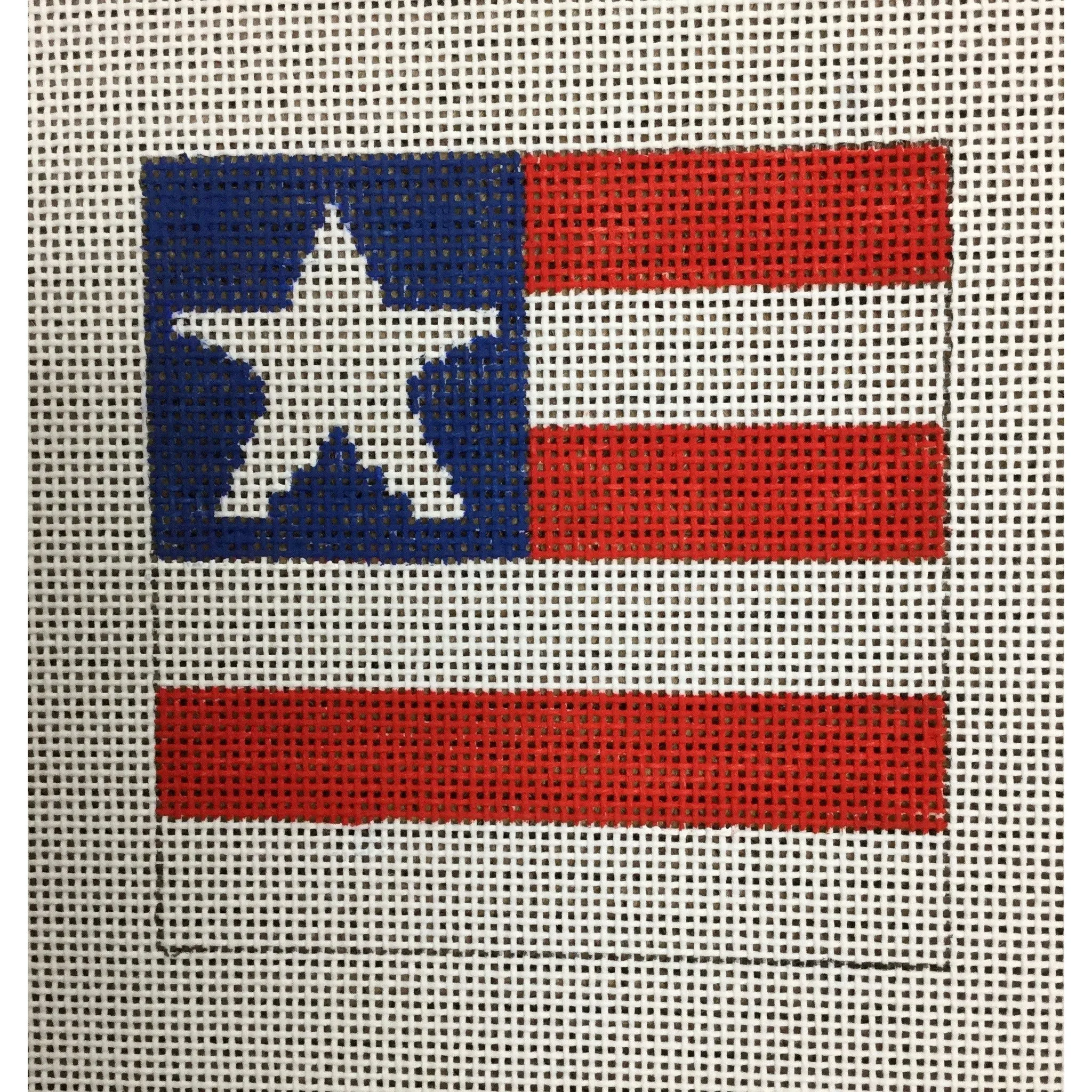 Large American Flag 4 1/2" Square Canvas