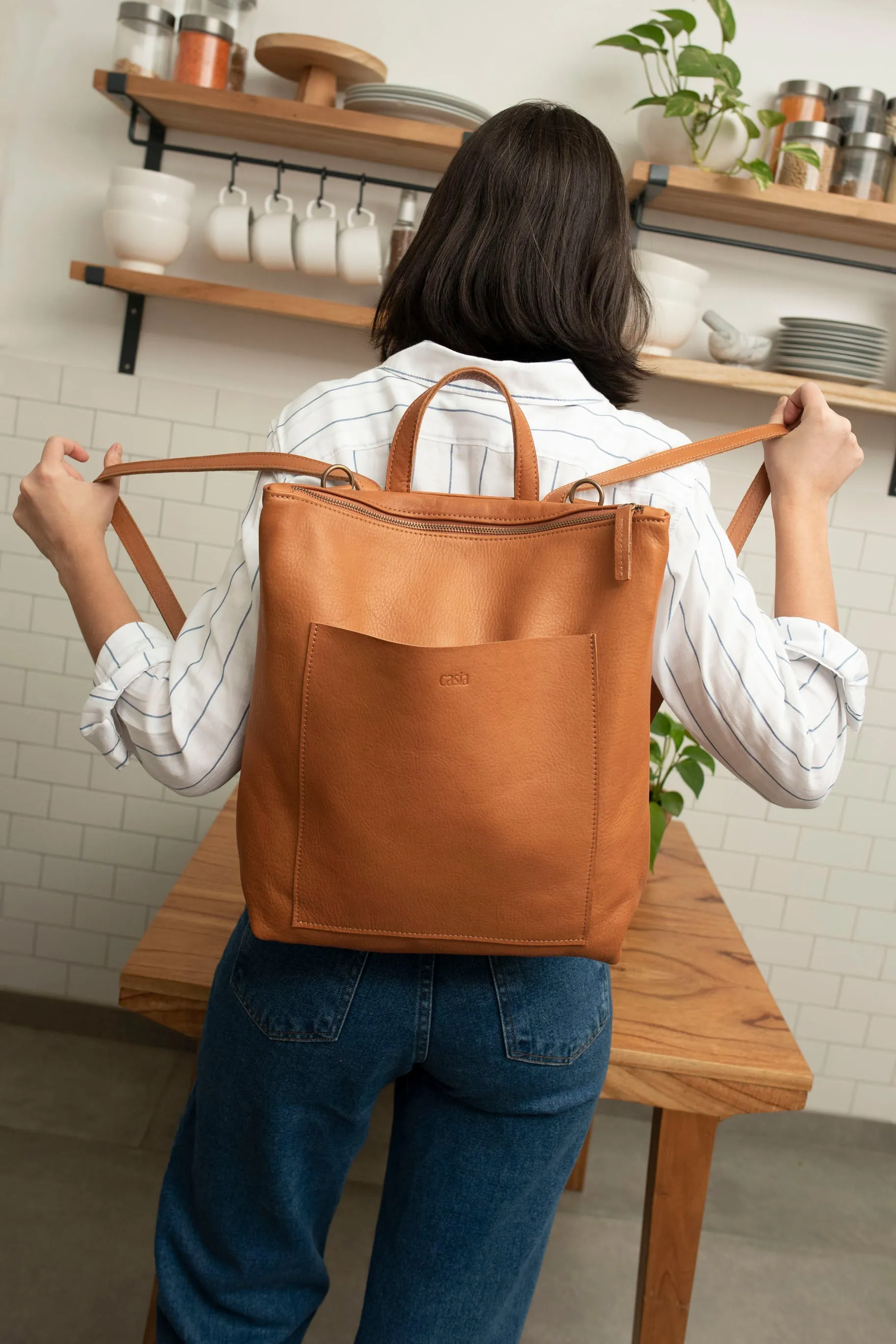 Leather backpack - Andes L