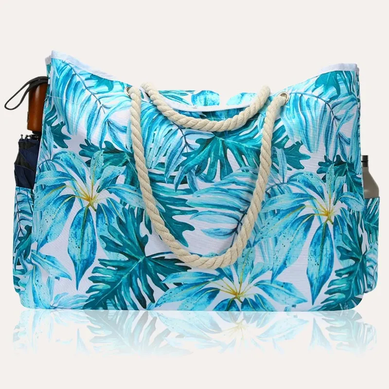 Lightweyght Floral Women Beach Bag Pool Bag Large Waterproof Tote