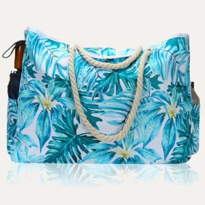 Lightweyght Floral Women Beach Bag Pool Bag Large Waterproof Tote