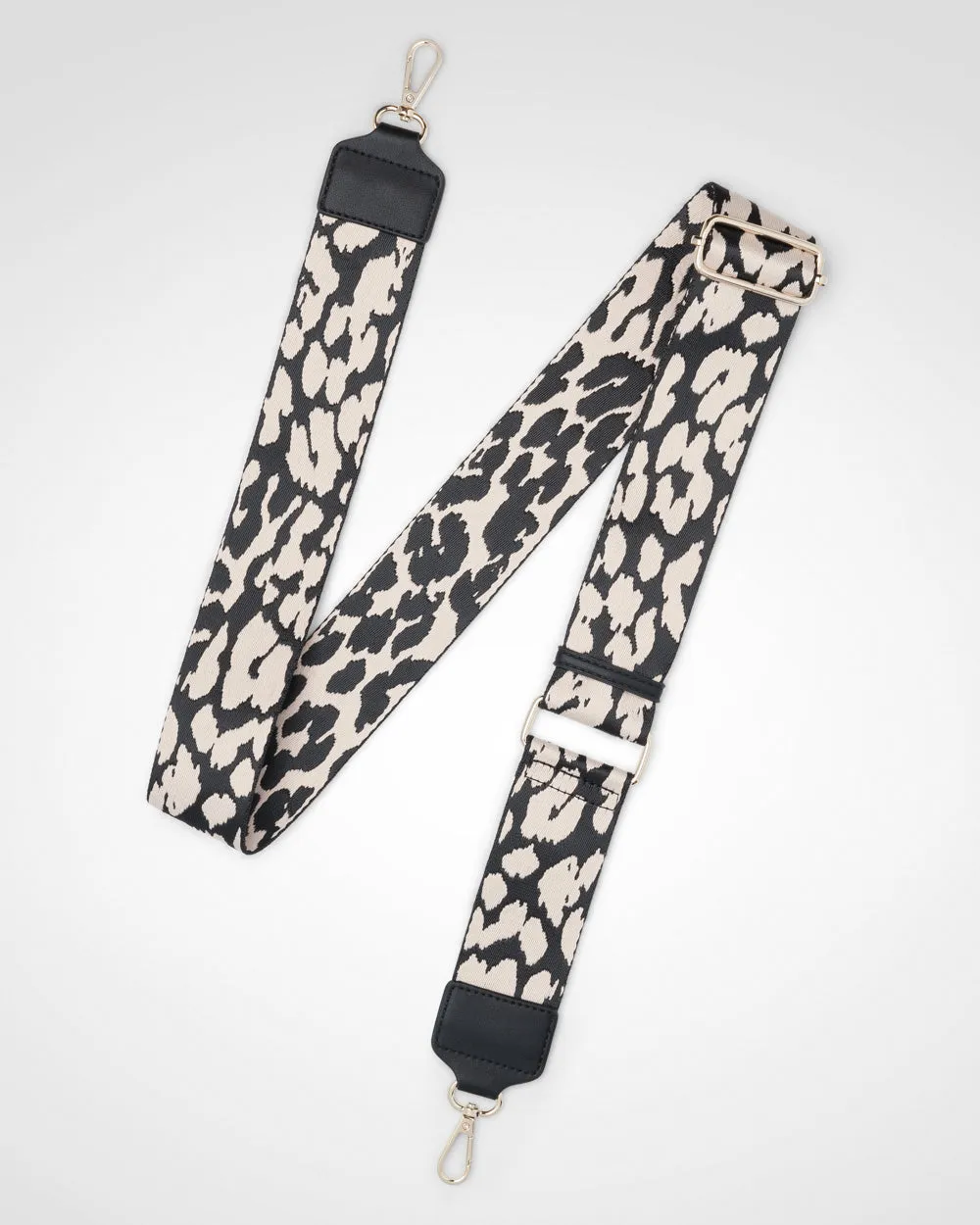 Maddie Double Zip Camera Crossbody Bag   Leopard Bag Strap