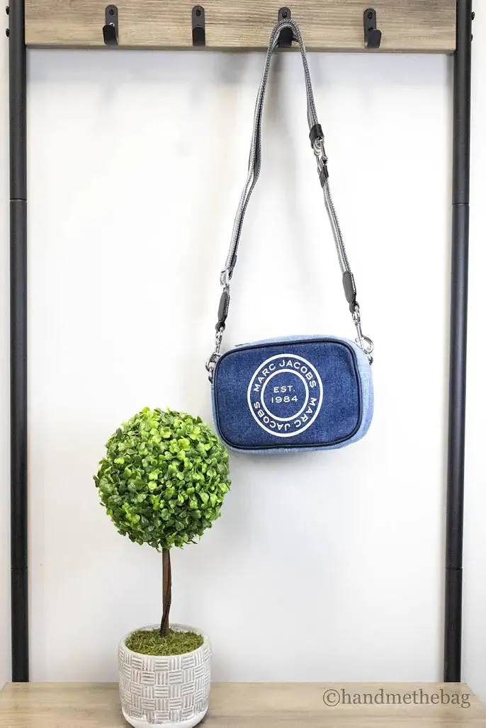 Marc Jacobs Signet Flash Medium Blue Denim Camera Bag