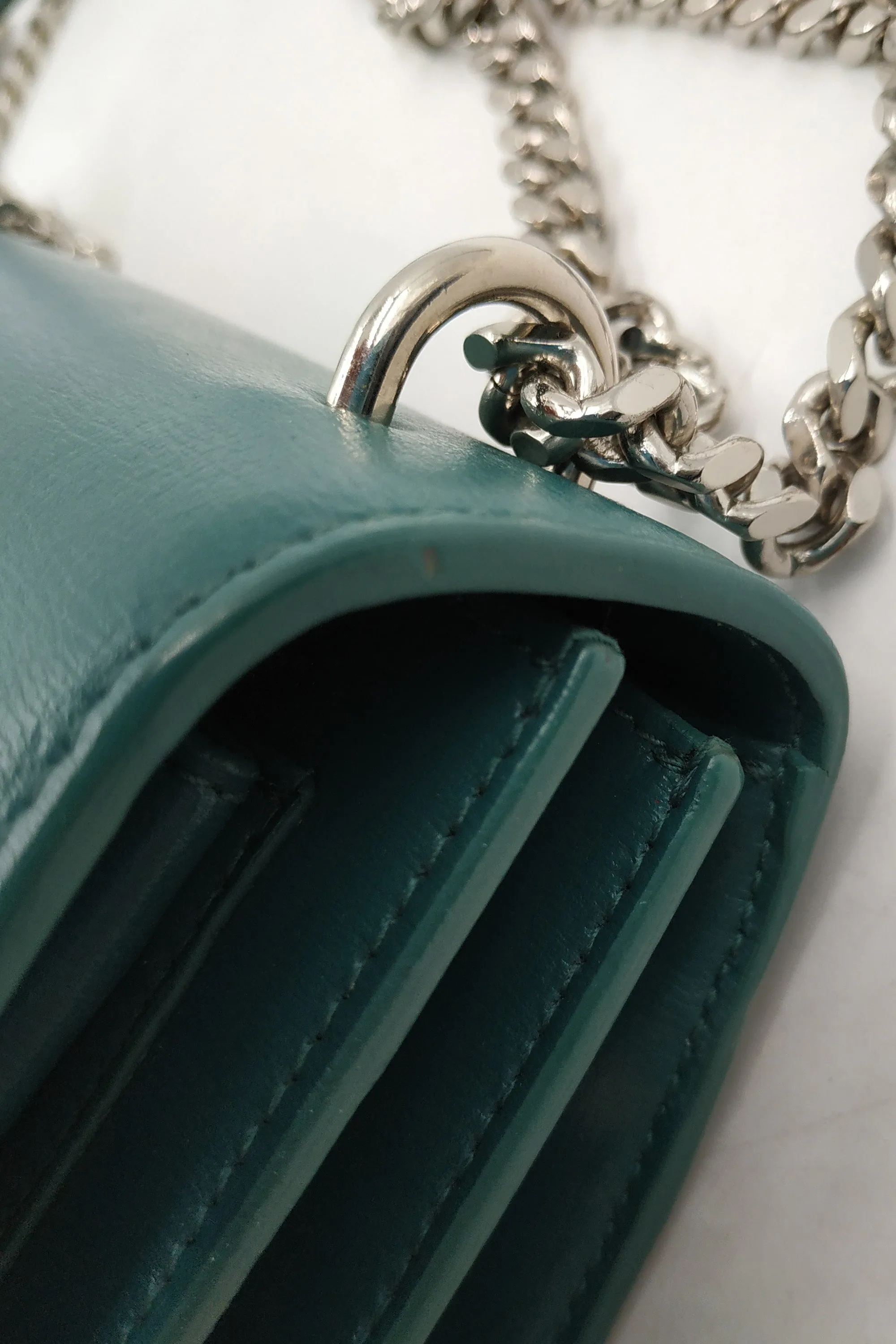 Medium Sunset Bag With Silver Hardware Green