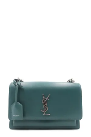 Medium Sunset Bag With Silver Hardware Green