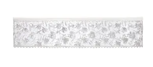 Merce Floral Patern Decorative Window Treatment Rod Pocket Curtain Straight Valance