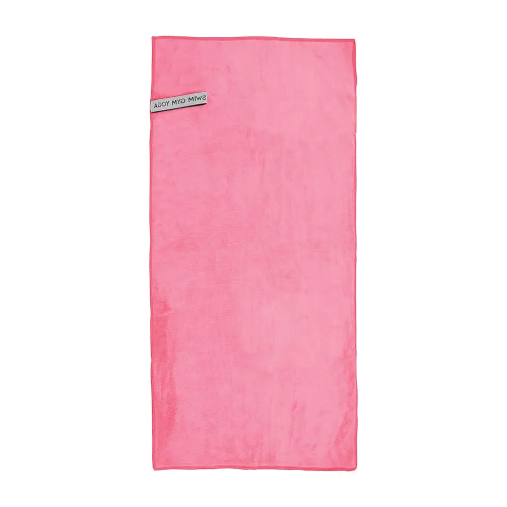 Microfibre Sports Towel in Bright Pink