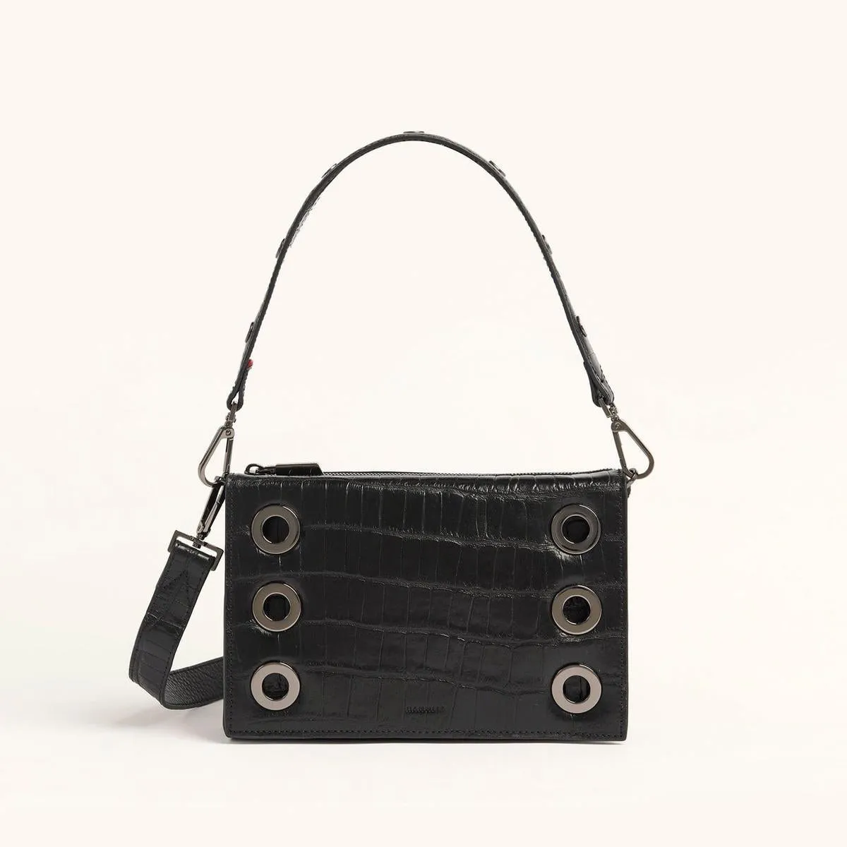 MONTANA CLUTCH SML - Evening Crocco/Gunmetal