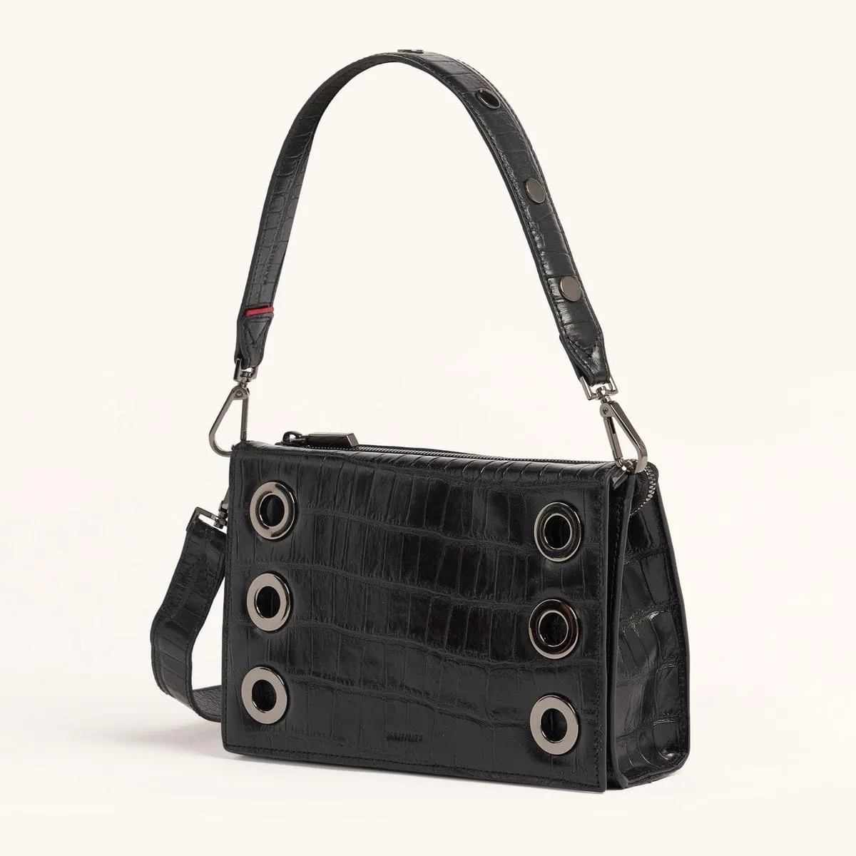 MONTANA CLUTCH SML - Evening Crocco/Gunmetal