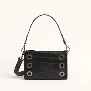 MONTANA CLUTCH SML - Evening Crocco/Gunmetal
