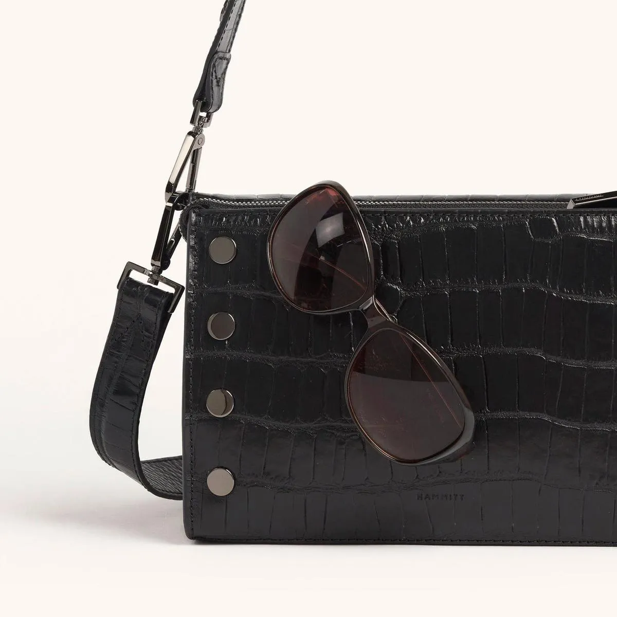 MONTANA CLUTCH SML - Evening Crocco/Gunmetal