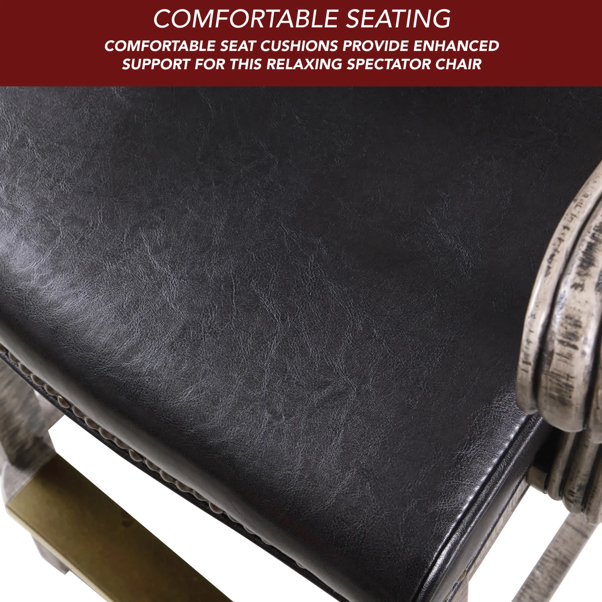 Montecito 29-in High Top Deluxe Spectator Chair - Rustic Gray