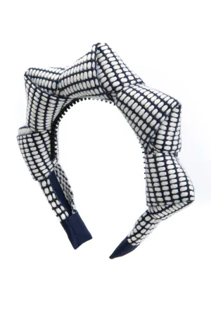 Mountain Queen Headband - Navy Grid