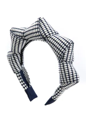 Mountain Queen Headband - Navy Grid