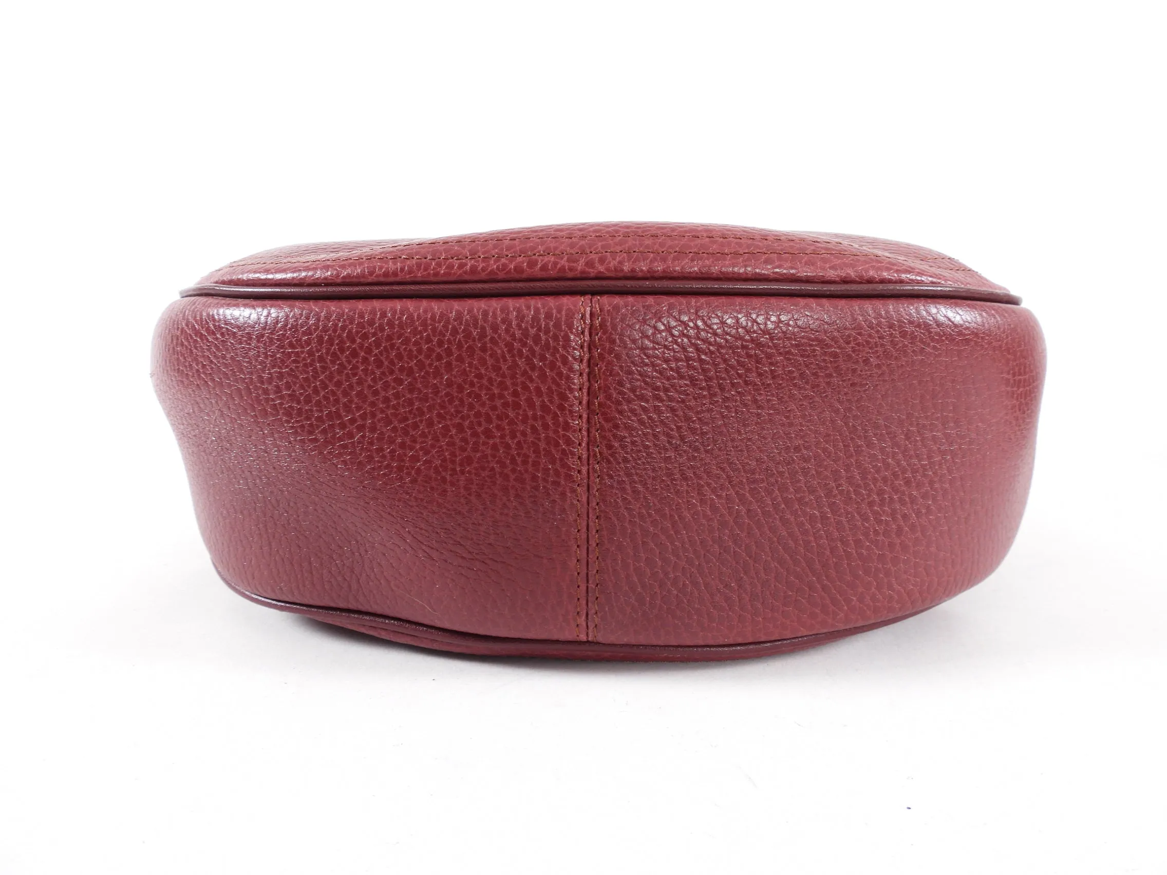 Must de Cartier Vintage Burgundy Leather Shoulder Bag