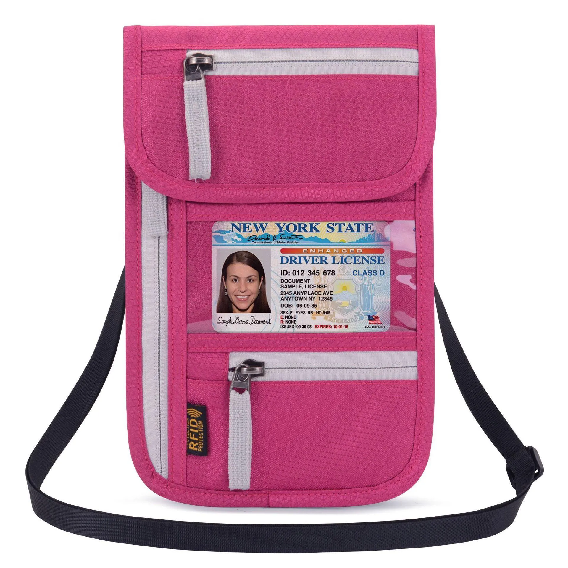 New Travel Passport Wallet Multi-functional Document Bag Waterproof Passport Clip RFID Document Bag